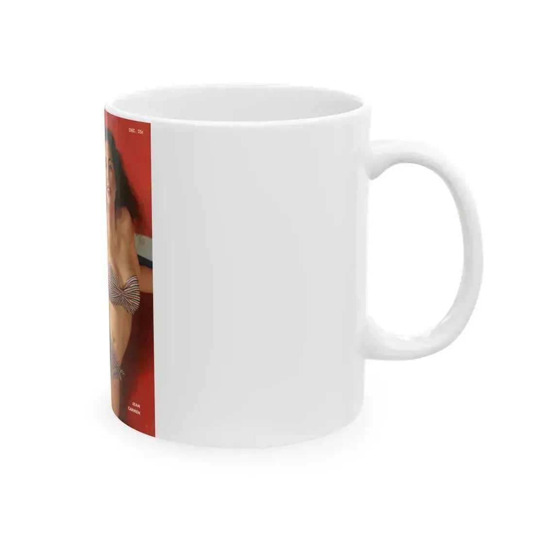 Jeanne Carmen #322 - Carmen on Cover of FROLIC Mag. Dec. '53 (Vintage Female Icon) White Coffee Mug - Go Mug Yourself
