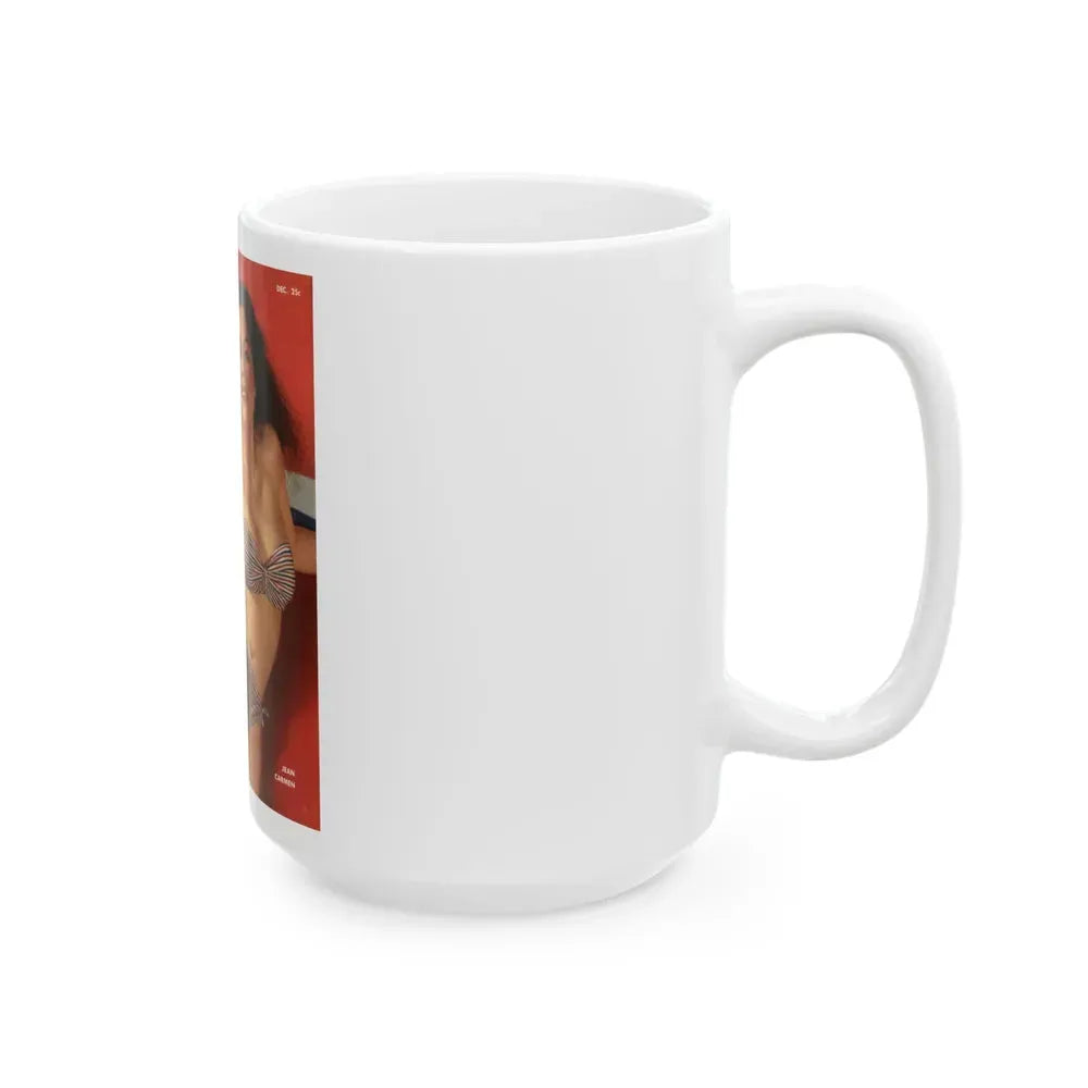 Jeanne Carmen #322 - Carmen on Cover of FROLIC Mag. Dec. '53 (Vintage Female Icon) White Coffee Mug - Go Mug Yourself
