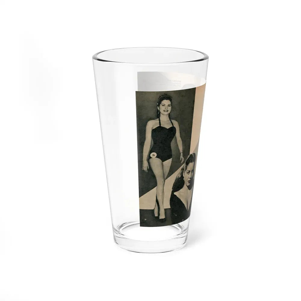 Jeanne Carmen #325 - Page 88 & 89 Pages 4 & 5 of 5 with 2 B&W Pin-Up Pics & 1 B&W Glamour Pic from PHOTO Digest Mag. Sept. '53 (Vintage Female Icon) Pint Glass 16oz - Go Mug Yourself