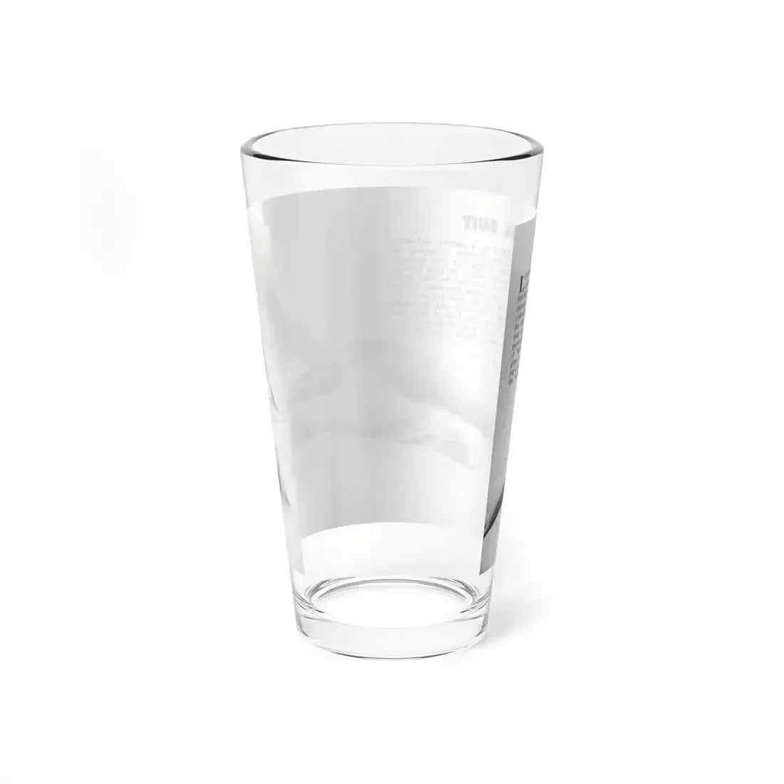 Jeanne Carmen #328 - Inside of Back Cover 1 Full Body no feet bummer Nude in Sheet B&W Glamour Cheesecake Pic from VUE Digest Mag. June '52 (Vintage Female Icon) Pint Glass 16oz - Go Mug Yourself