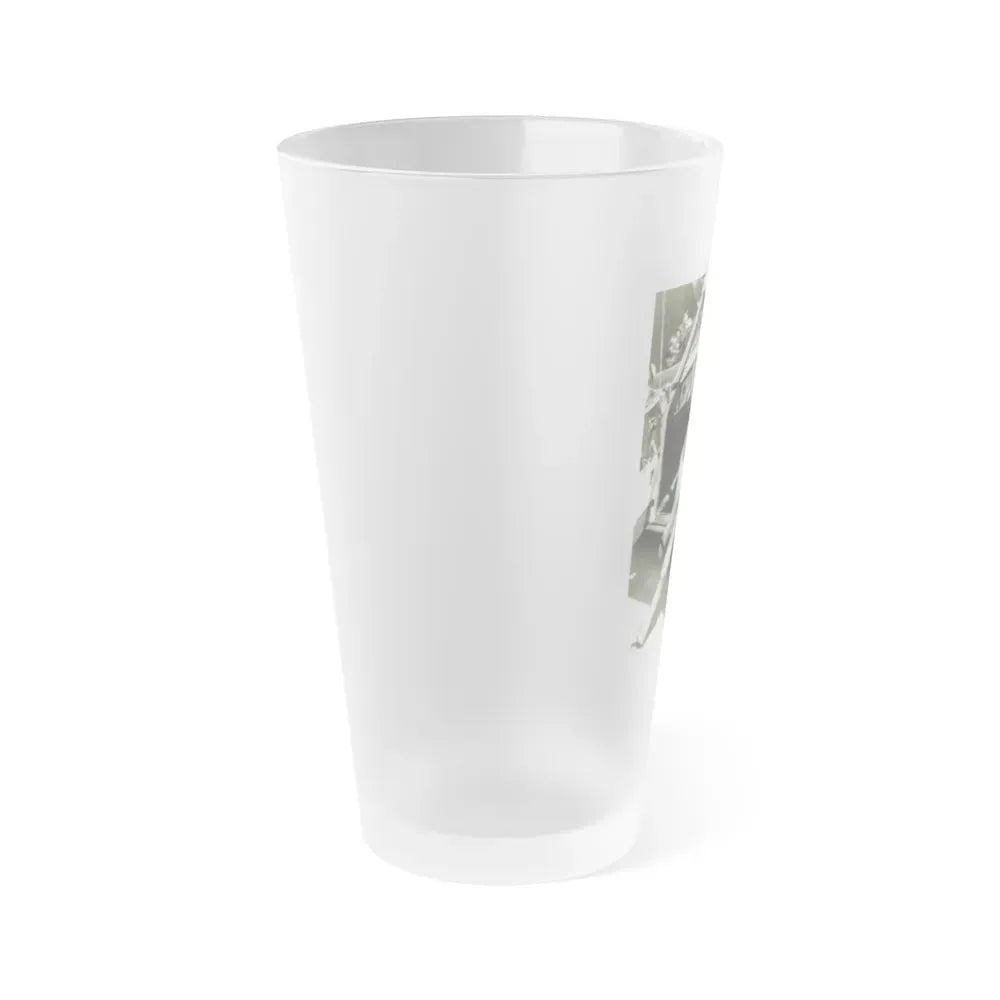 Jeanne Carmen #52 (Vintage Female Icon) Frosted Pint Glass 16oz - Go Mug Yourself