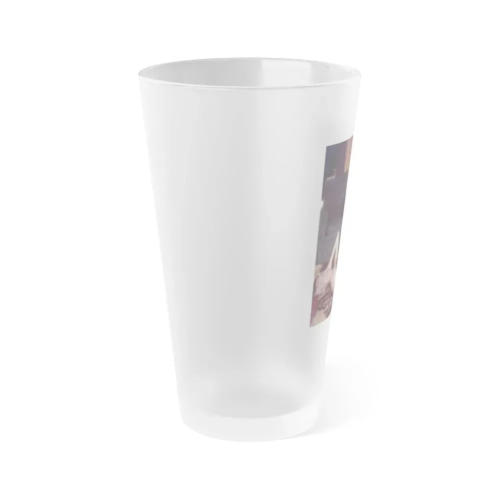 Jeanne Carmen #56 (Vintage Female Icon) Frosted Pint Glass 16oz - Go Mug Yourself