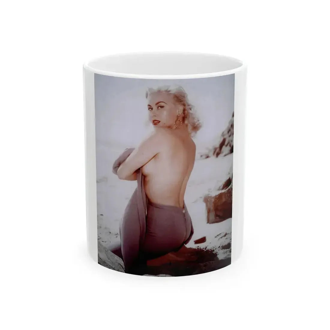 Jeanne Carmen #88 (Vintage Female Icon) White Coffee Mug 11oz - Go Mug Yourself