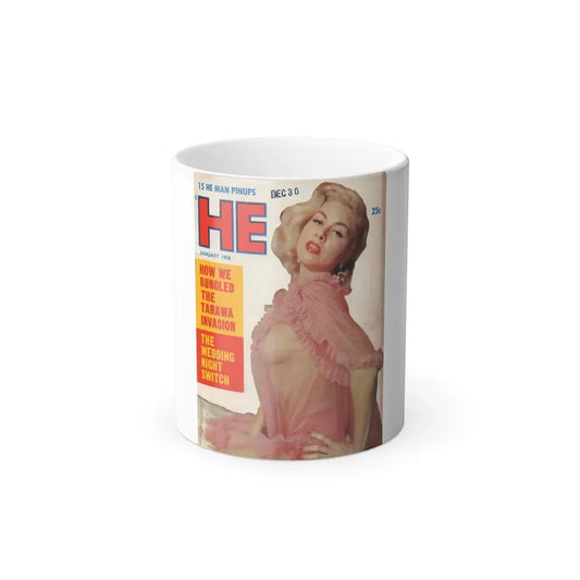 Jeanne Carmen #89 - Mag. Cover (Vintage Female Icon) Color Changing Coffee Mug 11oz - Go Mug Yourself