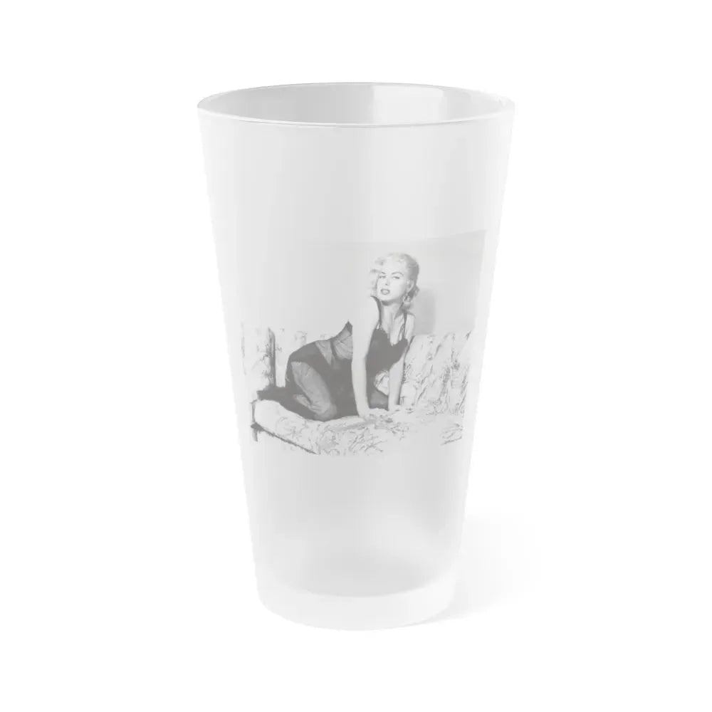 Jeanne Carmen #92 1 (Vintage Female Icon) Frosted Pint Glass 16oz 16oz Frosted - Go Mug Yourself