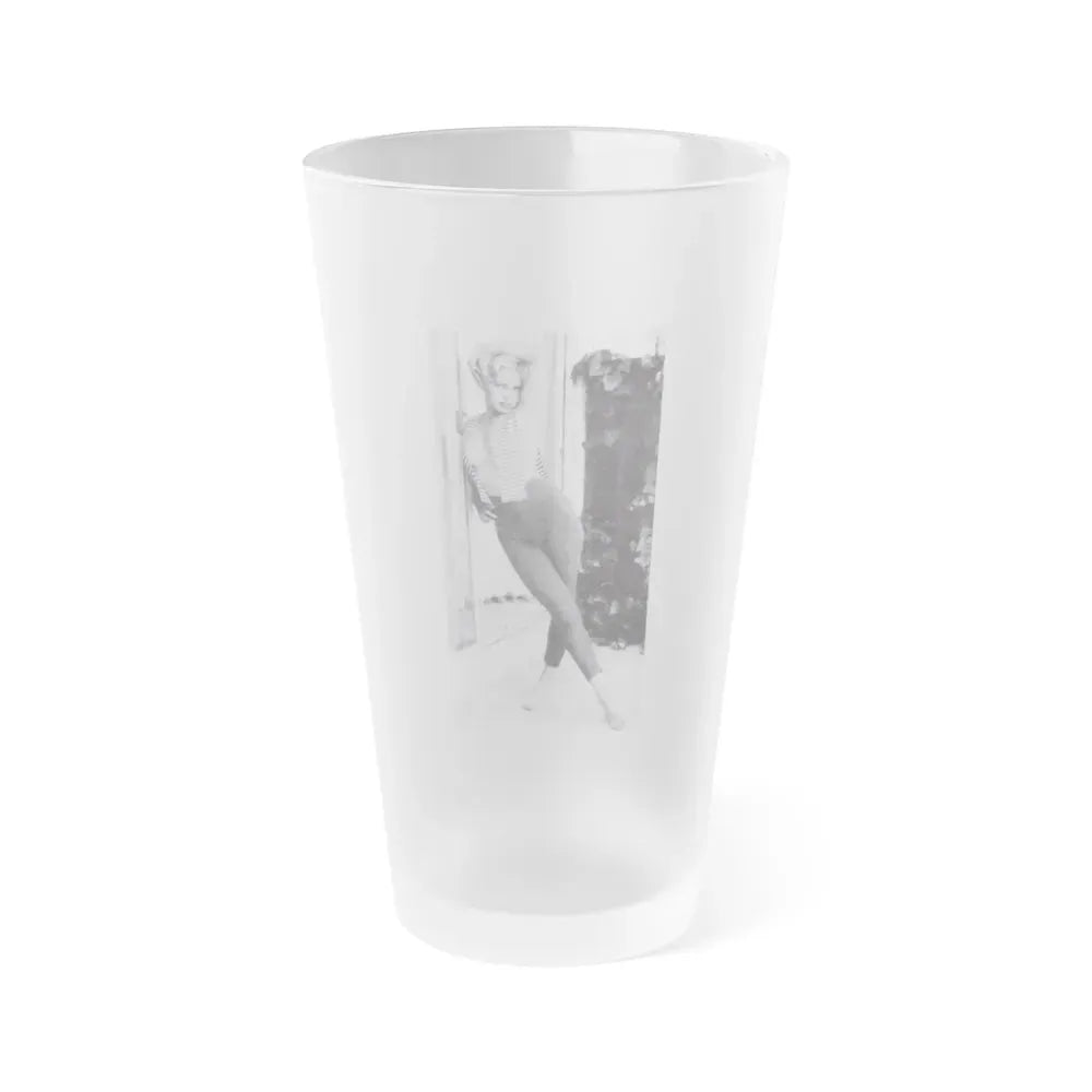 Jeanne Carmen #97 (Vintage Female Icon) Frosted Pint Glass 16oz 16oz Frosted - Go Mug Yourself