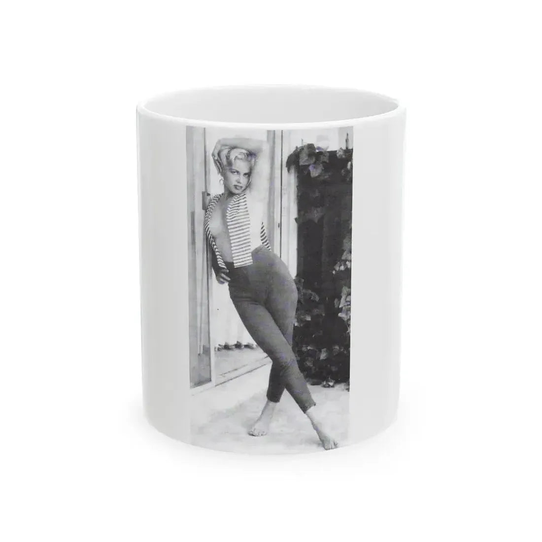 Jeanne Carmen #97 (Vintage Female Icon) White Coffee Mug 11oz - Go Mug Yourself