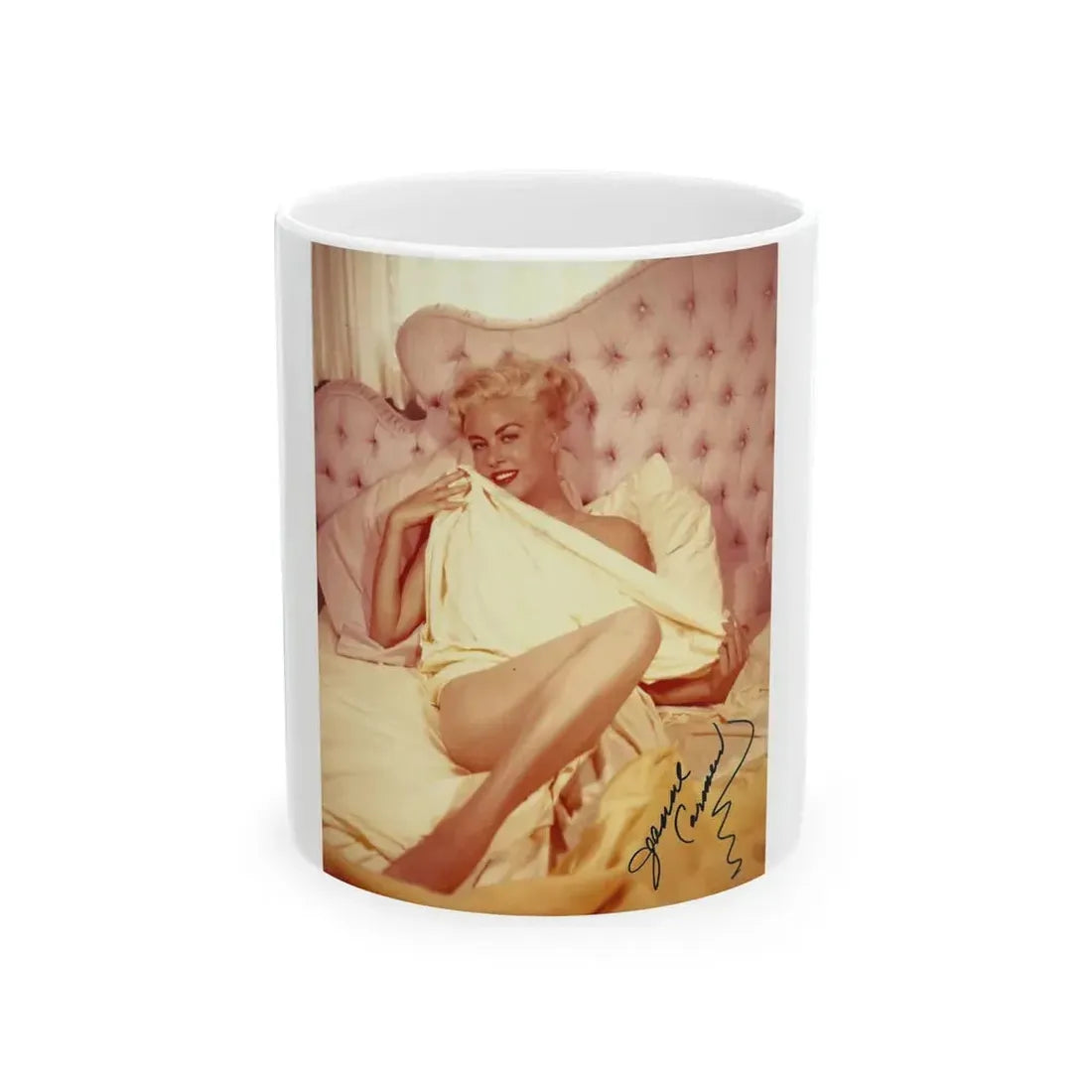 Jeanne Carmen #99 1 (Vintage Female Icon) White Coffee Mug 11oz - Go Mug Yourself