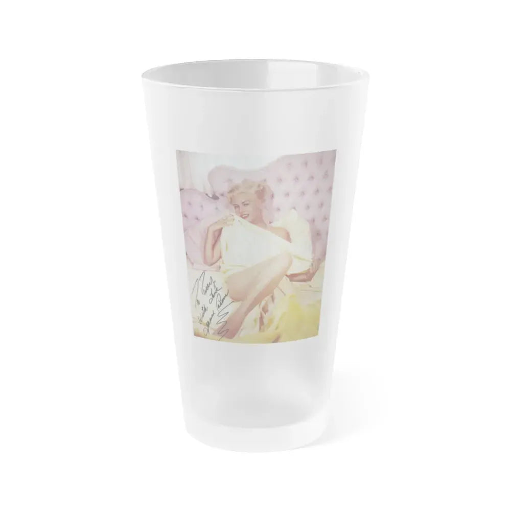 Jeanne Carmen #99 (Vintage Female Icon) Frosted Pint Glass 16oz 16oz Frosted - Go Mug Yourself