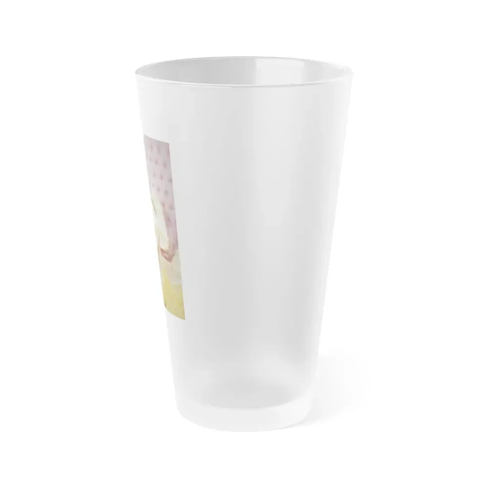 Jeanne Carmen #99 (Vintage Female Icon) Frosted Pint Glass 16oz - Go Mug Yourself
