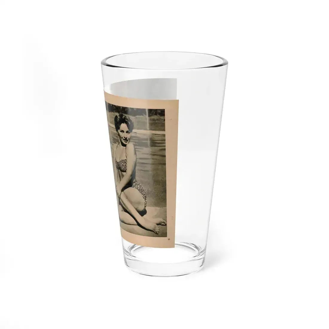 Jeanne Crain #104 - Pages 5 & 6 of 7 with, 3 B&W Photos & 1 Caption from Sensation Digest Mag. '54 (Vintage Female Icon) Pint Glass 16oz - Go Mug Yourself