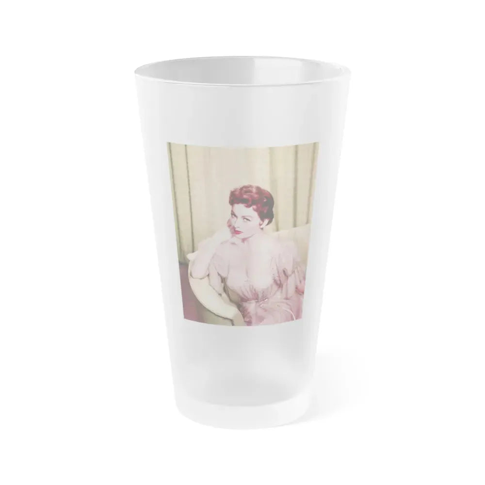 Jeanne Crain #123 (Vintage Female Icon) Frosted Pint Glass 16oz 16oz Frosted - Go Mug Yourself