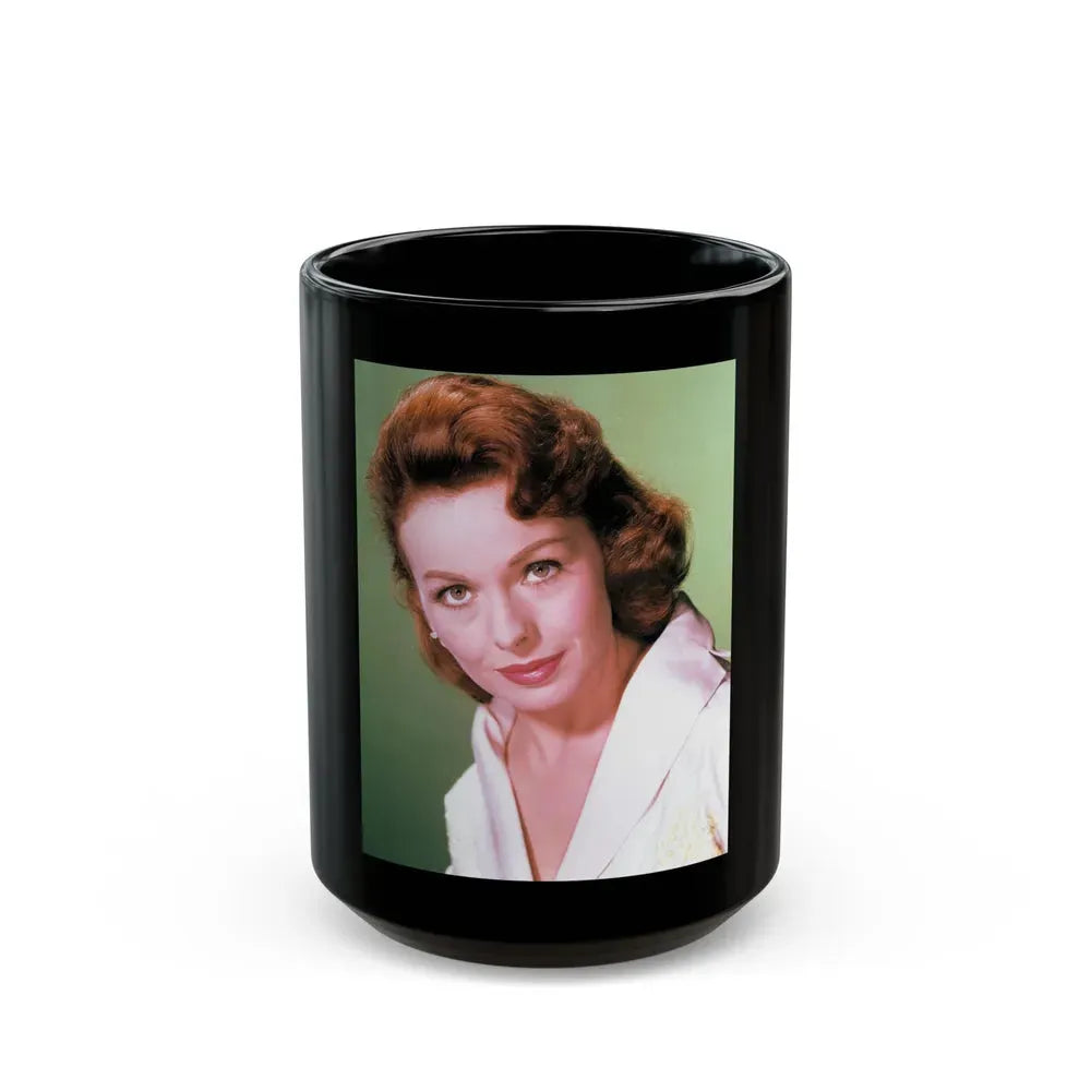 Jeanne Crain #129 (Vintage Female Icon) Black Coffee Mug 15oz - Go Mug Yourself