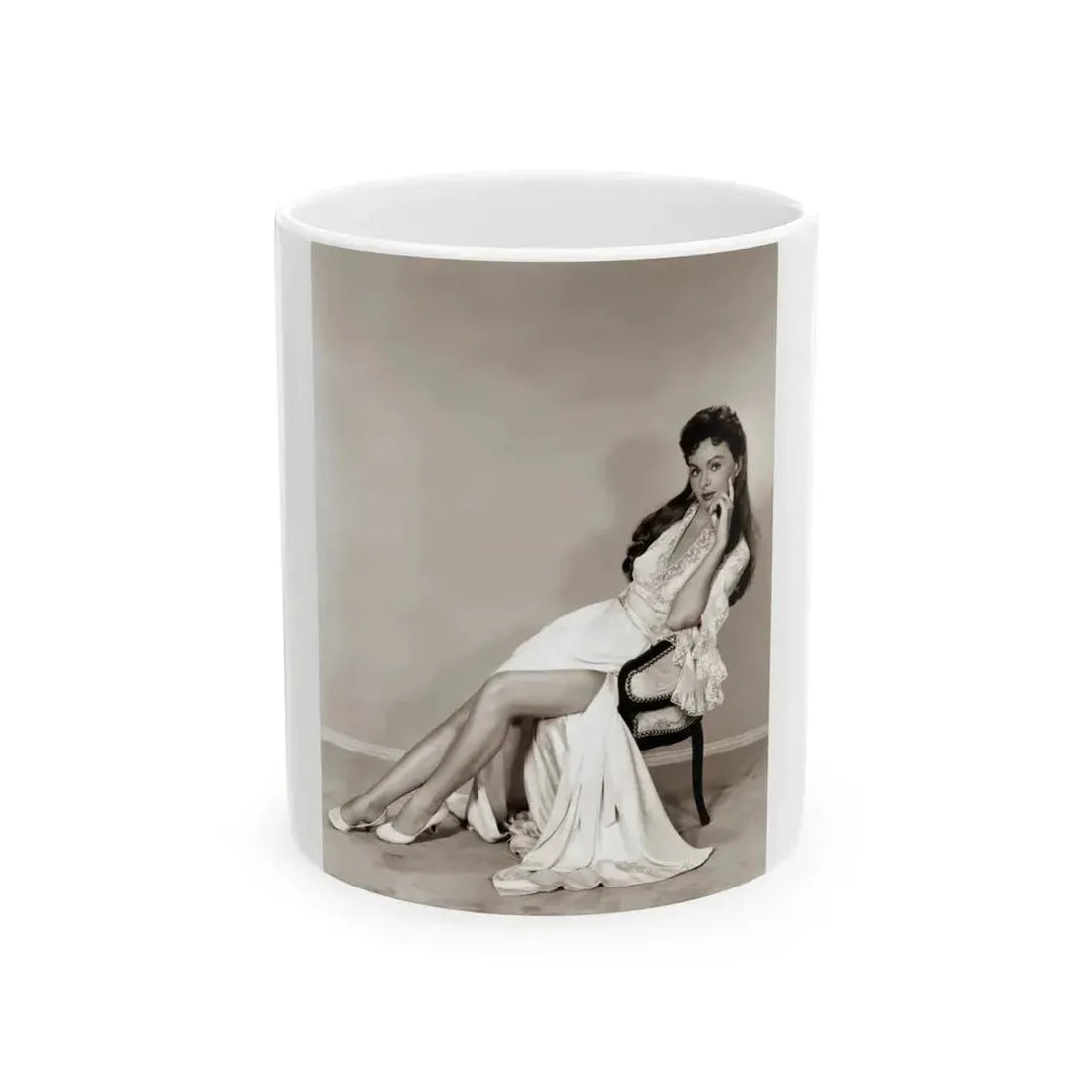 Jeanne Crain #146 (Vintage Female Icon) White Coffee Mug 11oz - Go Mug Yourself