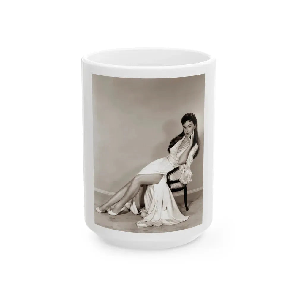 Jeanne Crain #146 (Vintage Female Icon) White Coffee Mug 15oz - Go Mug Yourself
