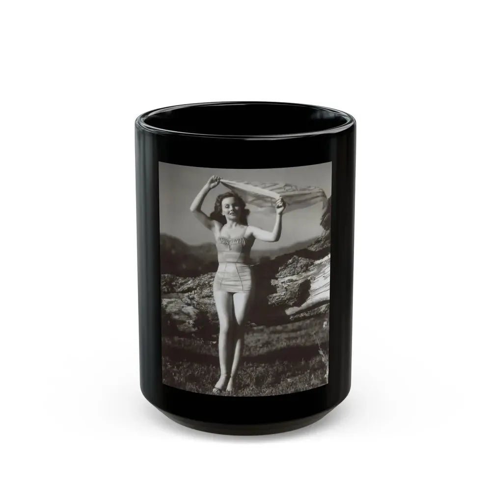 Jeanne Crain #163 (Vintage Female Icon) Black Coffee Mug 15oz - Go Mug Yourself