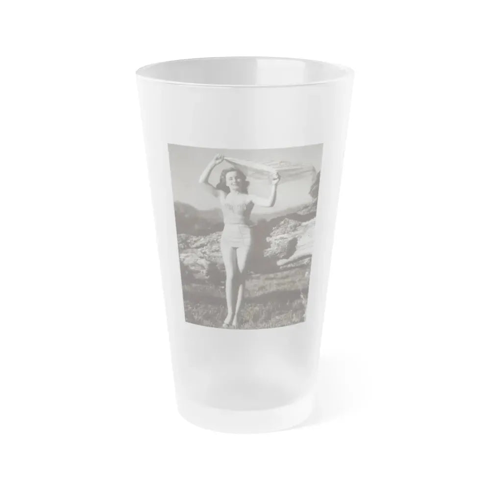 Jeanne Crain #163 (Vintage Female Icon) Frosted Pint Glass 16oz 16oz Frosted - Go Mug Yourself