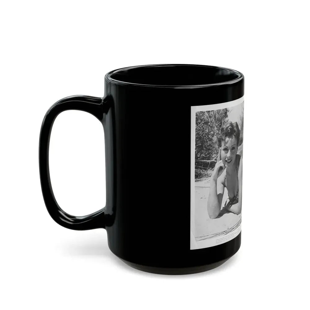Jeanne Crain #81 (Vintage Female Icon) Black Coffee Mug - Go Mug Yourself