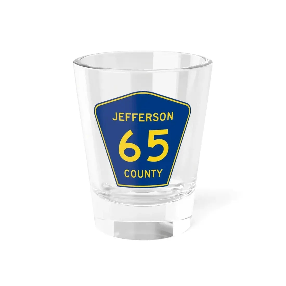 Jefferson County Route 65 AL (Alabama) (Road Sign) Shot Glass 1.5oz 1.5oz - Go Mug Yourself