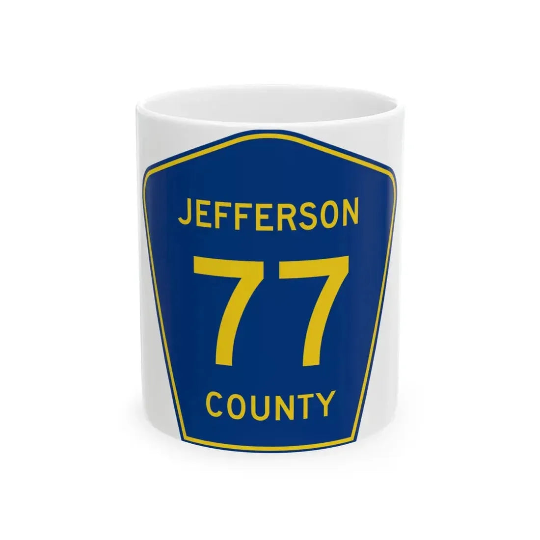 Jefferson County Route 77 AL (Alabama) (Road Sign) White Coffee Mug 11oz - Go Mug Yourself