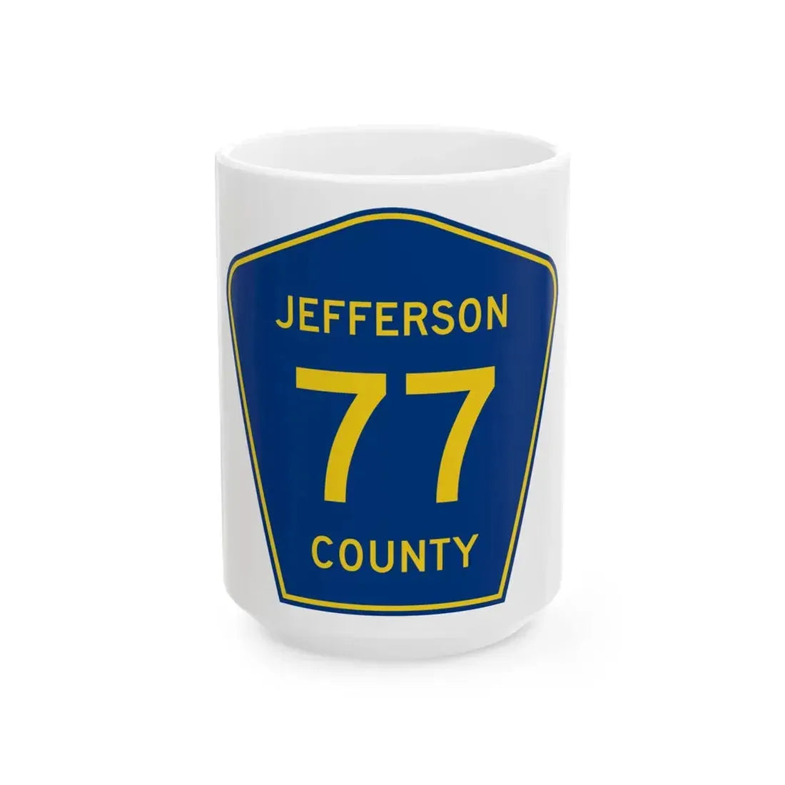 Jefferson County Route 77 AL (Alabama) (Road Sign) White Coffee Mug 15oz - Go Mug Yourself