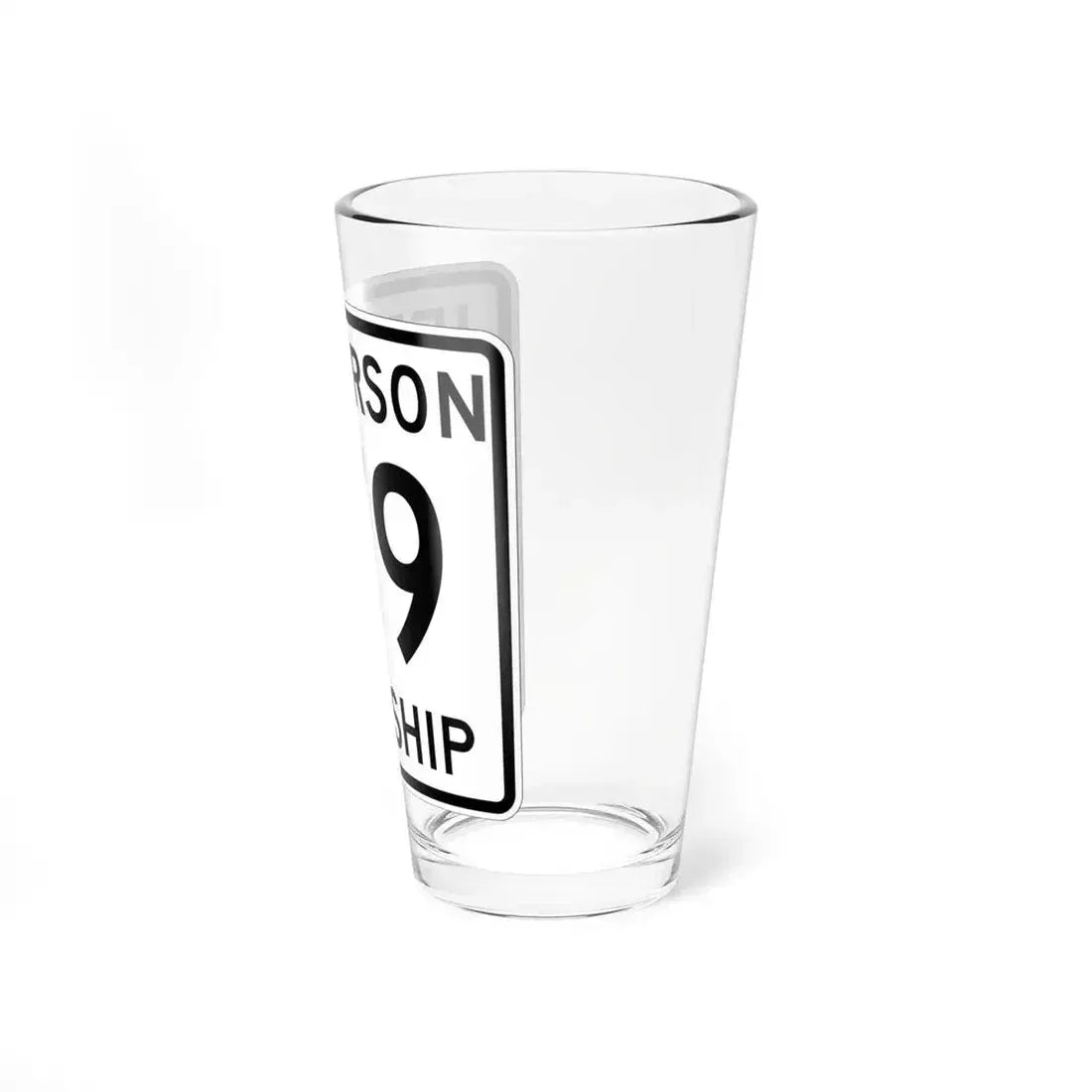 Jefferson Township Route 179 Logan County Ohio (Ohio) (Road Sign) Pint Glass 16oz - Go Mug Yourself