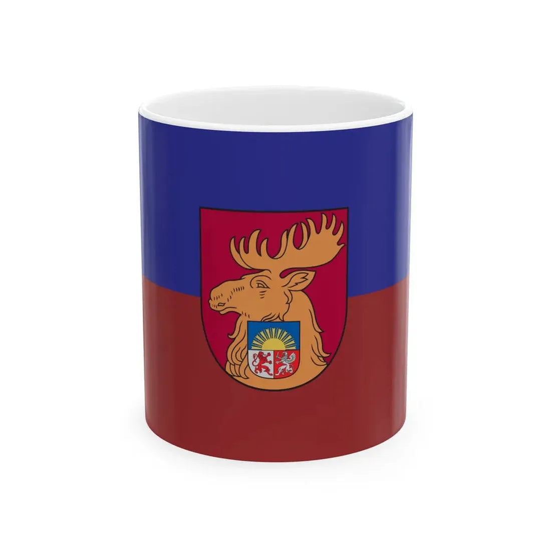 Jelgava flag (Latvia) White Coffee Mug 11oz - Go Mug Yourself