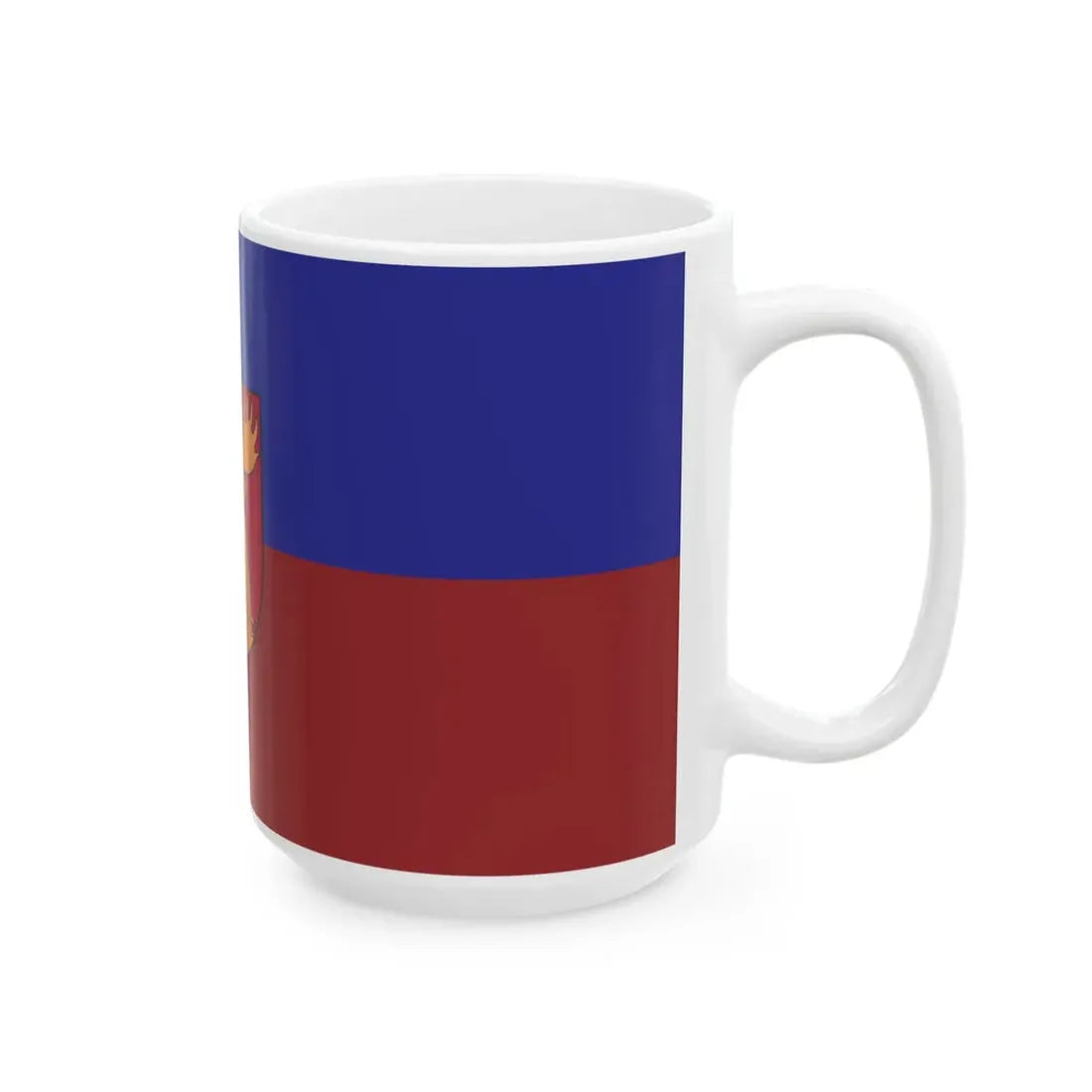 Jelgava flag (Latvia) White Coffee Mug - Go Mug Yourself