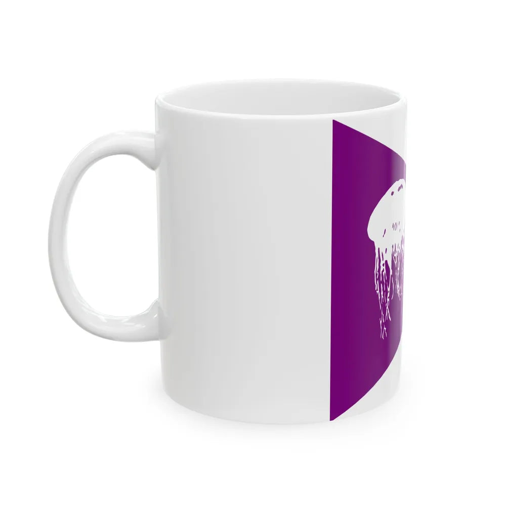 Jellyfish Beach Flag (Israel) White Coffee Mug - Go Mug Yourself