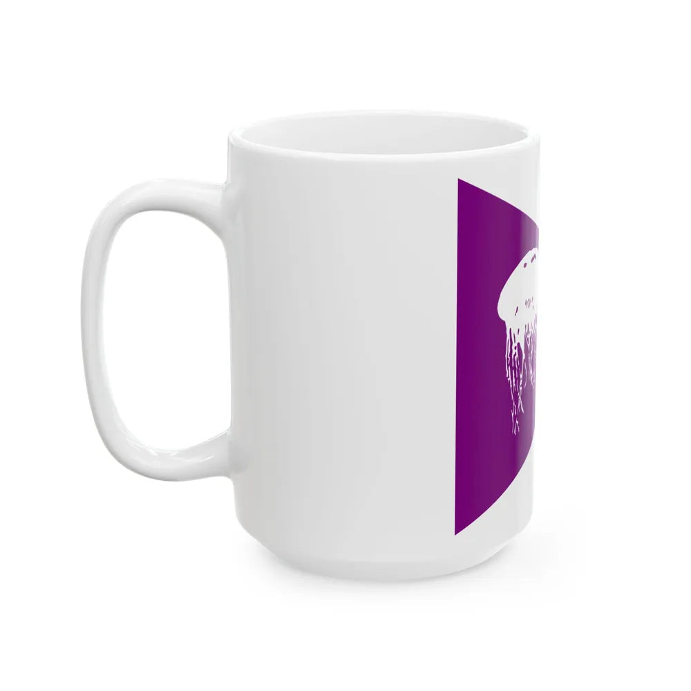 Jellyfish Beach Flag (Israel) White Coffee Mug - Go Mug Yourself