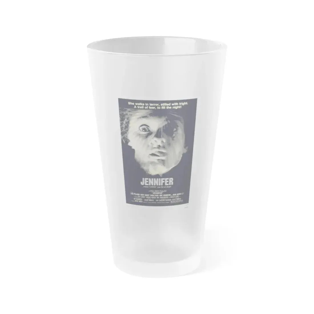 JENNIFER 1978 Movie Poster - Frosted Pint Glass 16oz 16oz Frosted - Go Mug Yourself