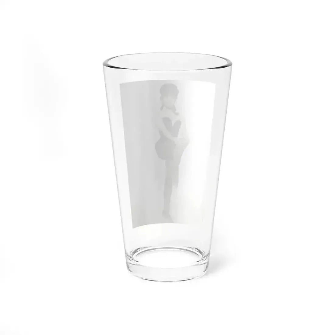 Jennifer Jayne #01 - B&W 7x9 Full Body Lingerie & Fishnet Stockings & open heels Photo (Vintage Female Icon) Pint Glass 16oz - Go Mug Yourself