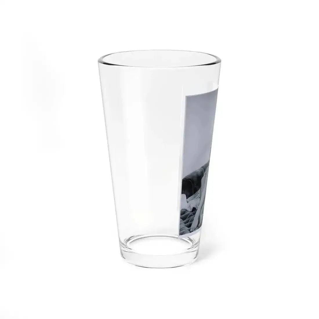 Jennifer Jayne #02 - B&W Full Body Linergie Barefoot Glamour Photo (Vintage Female Icon) Pint Glass 16oz - Go Mug Yourself
