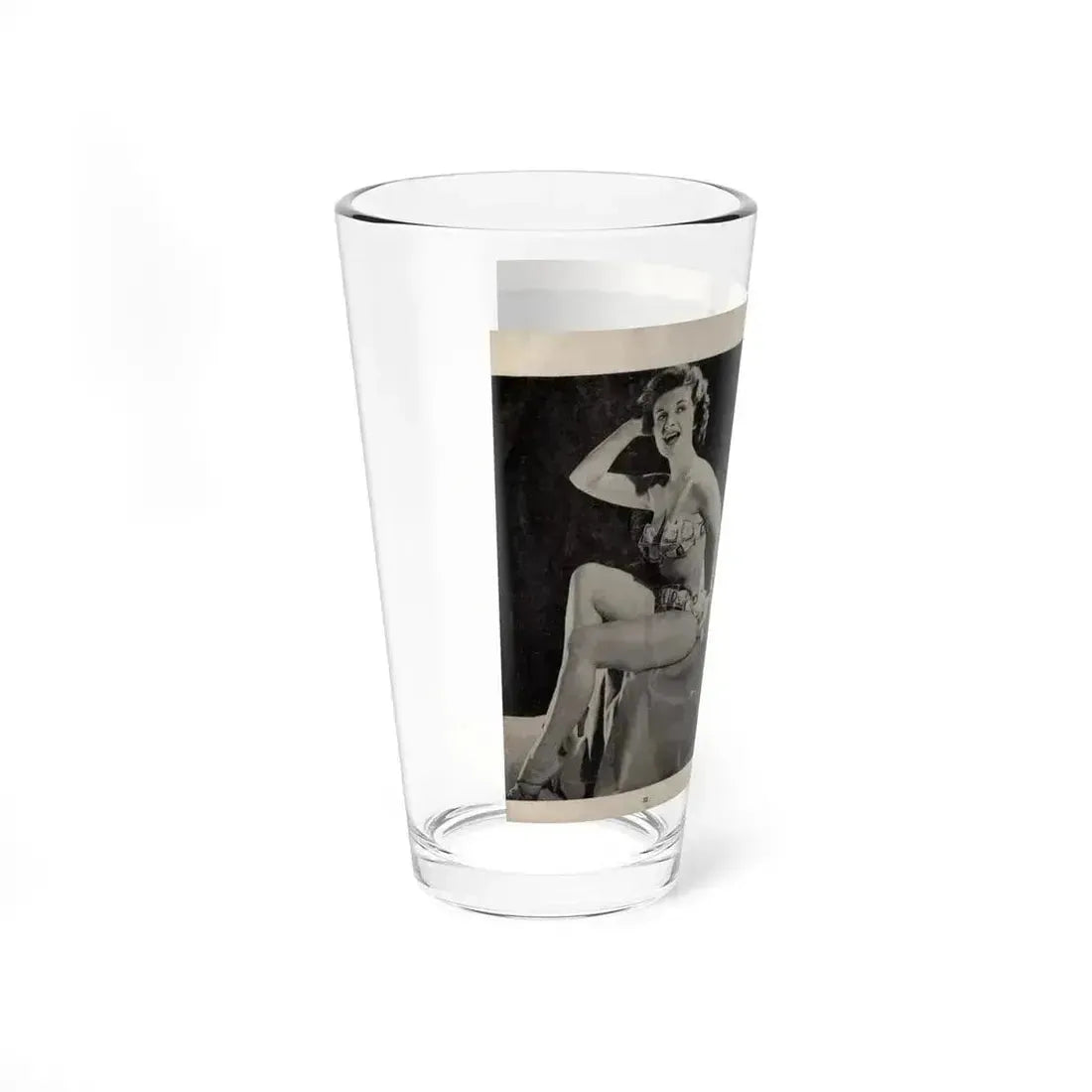 Jennifer Jayne #14 - Pages 32 & 33 Pages 1 & 2 of 2 with, Jen 2 Full Body B&W Pin-Ups+Brief Article from SPOT ON April '54 Pocket Magazine (Vintage Female Icon) Pint Glass 16oz - Go Mug Yourself