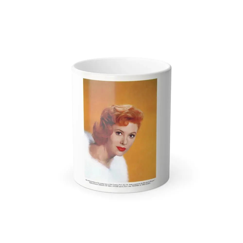 Jill St. John #323 - 7x9.5 Late 50's Color Glamour Portrait Photo Magazine Page (Vintage Female Icon) Color Changing Coffee Mug 11oz - Go Mug Yourself