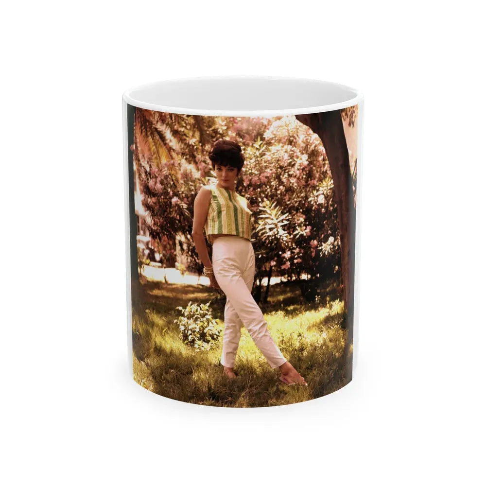 Joan Collins #01 (Vintage Female Icon) White Coffee Mug 11oz - Go Mug Yourself