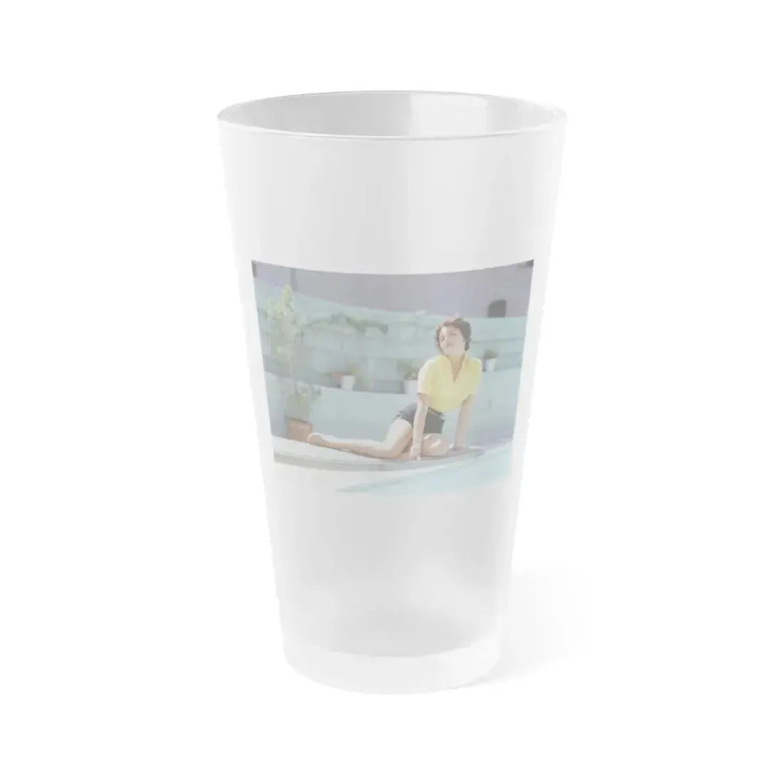 Joan Collins #02 (Vintage Female Icon) Frosted Pint Glass 16oz 16oz Frosted - Go Mug Yourself