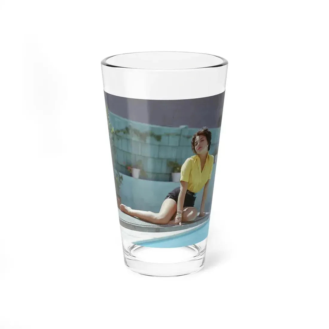 Joan Collins #02 (Vintage Female Icon) Pint Glass 16oz 16oz - Go Mug Yourself