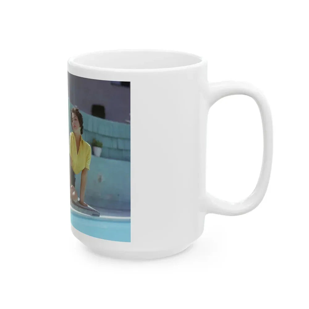 Joan Collins #02 (Vintage Female Icon) White Coffee Mug - Go Mug Yourself