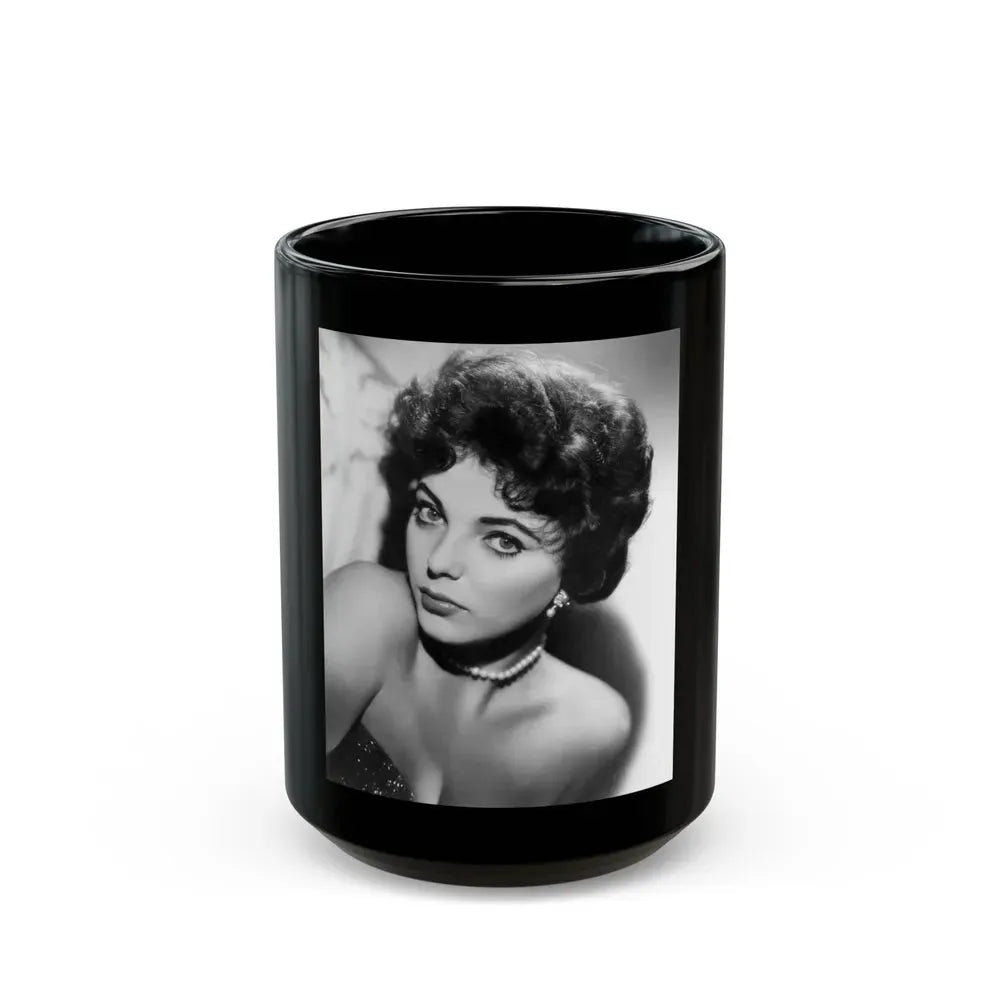 Joan Collins #103 (Vintage Female Icon) Black Coffee Mug 15oz - Go Mug Yourself
