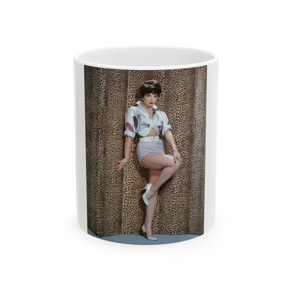 Joan Collins #11 (Vintage Female Icon) White Coffee Mug 11oz - Go Mug Yourself