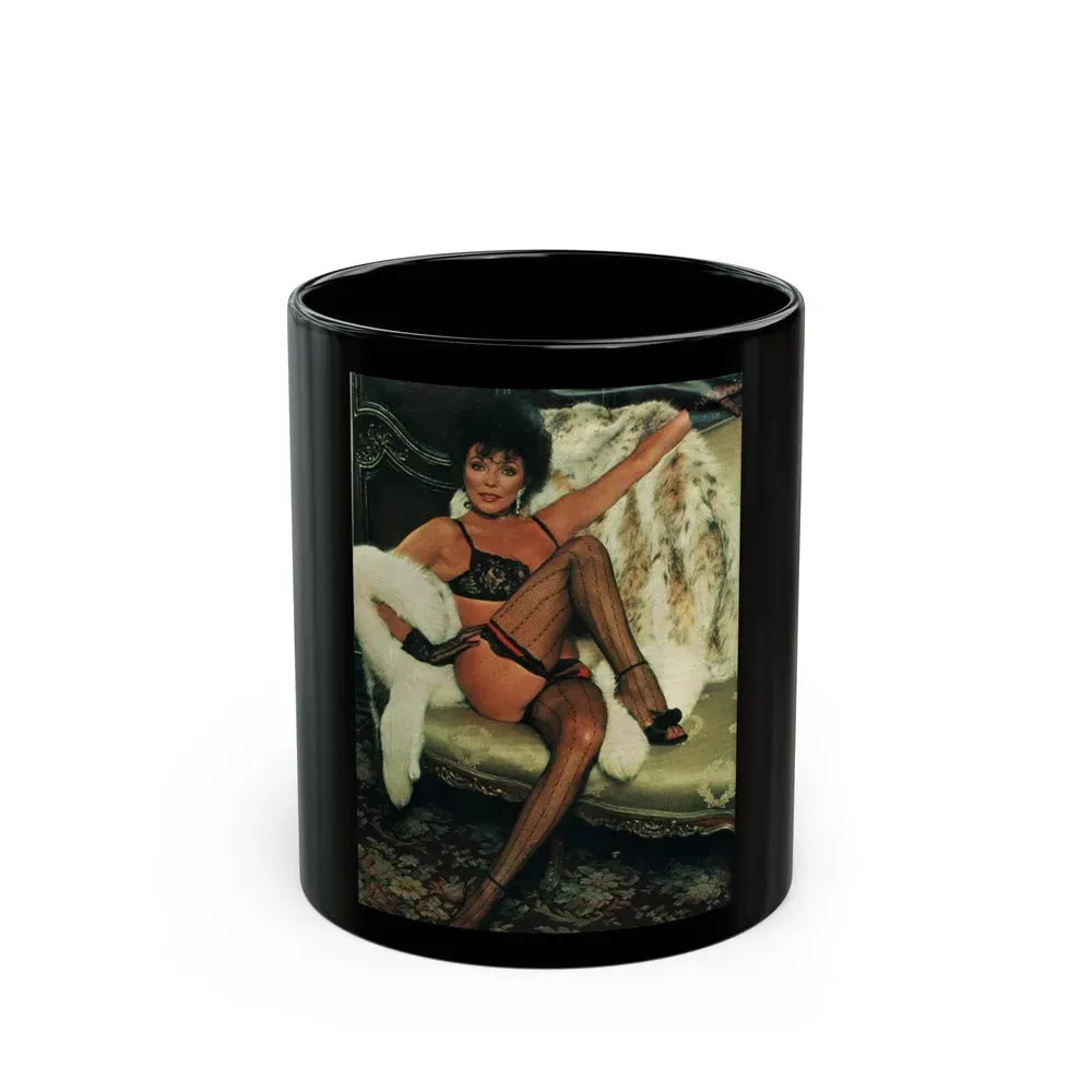 Joan Collins #13 (Vintage Female Icon) Black Coffee Mug 11oz - Go Mug Yourself