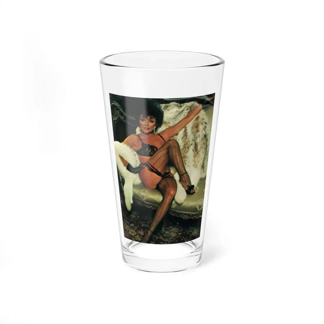 Joan Collins #13 (Vintage Female Icon) Pint Glass 16oz 16oz - Go Mug Yourself