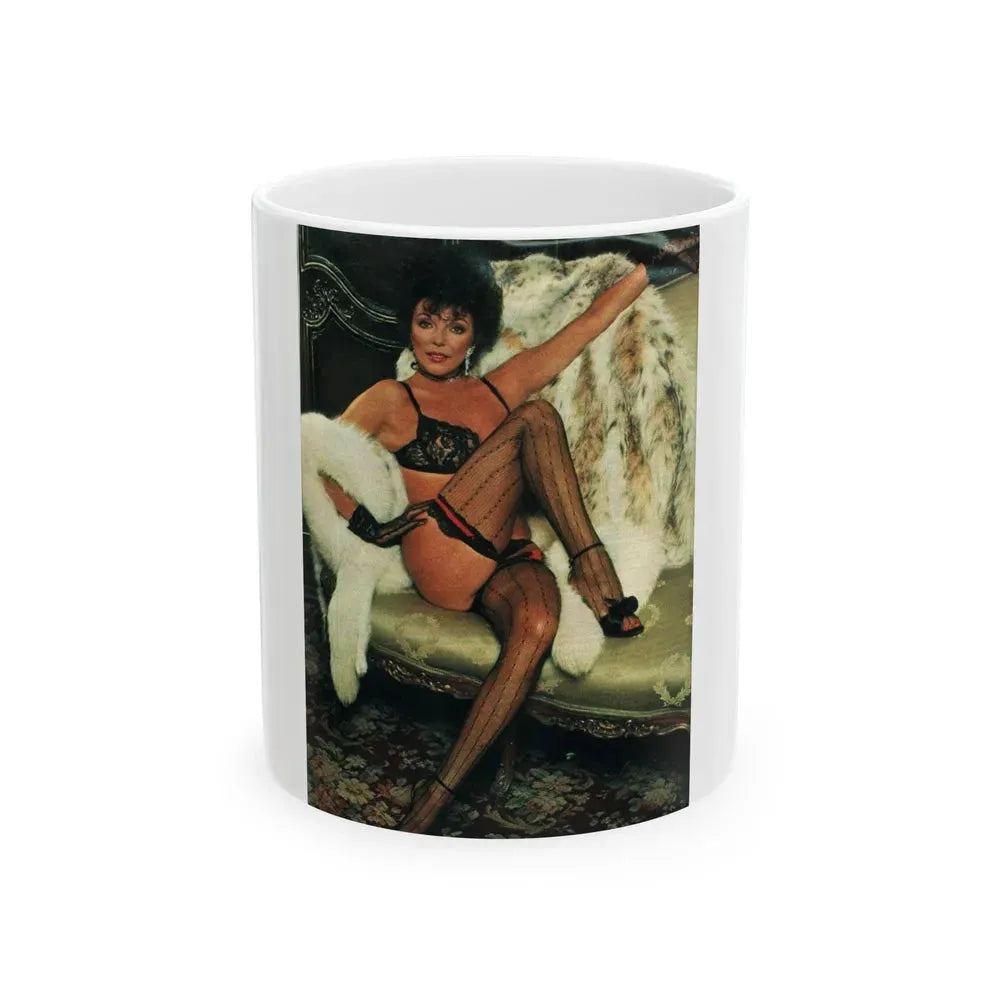Joan Collins #13 (Vintage Female Icon) White Coffee Mug 11oz - Go Mug Yourself