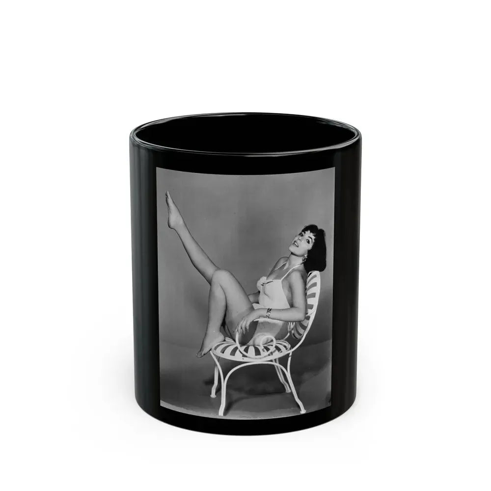 Joan Collins #134 (Vintage Female Icon) Black Coffee Mug 11oz - Go Mug Yourself