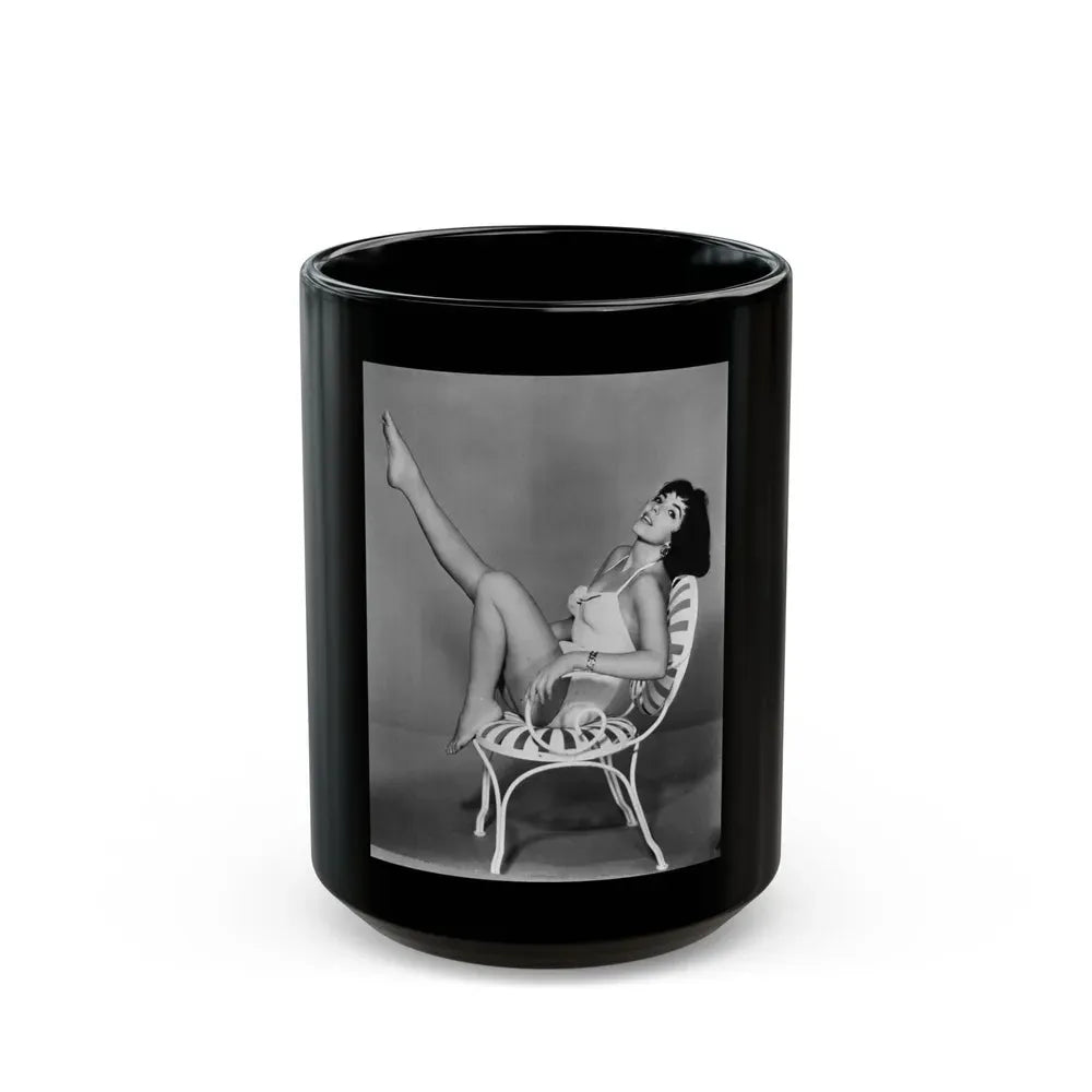 Joan Collins #134 (Vintage Female Icon) Black Coffee Mug 15oz - Go Mug Yourself
