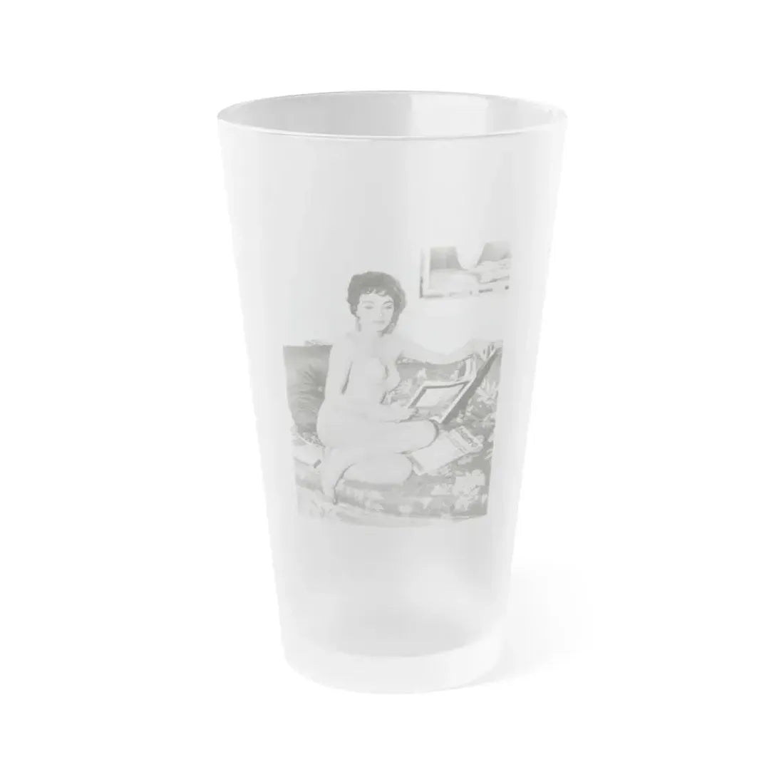 Joan Collins #20 (Vintage Female Icon) Frosted Pint Glass 16oz 16oz Frosted - Go Mug Yourself
