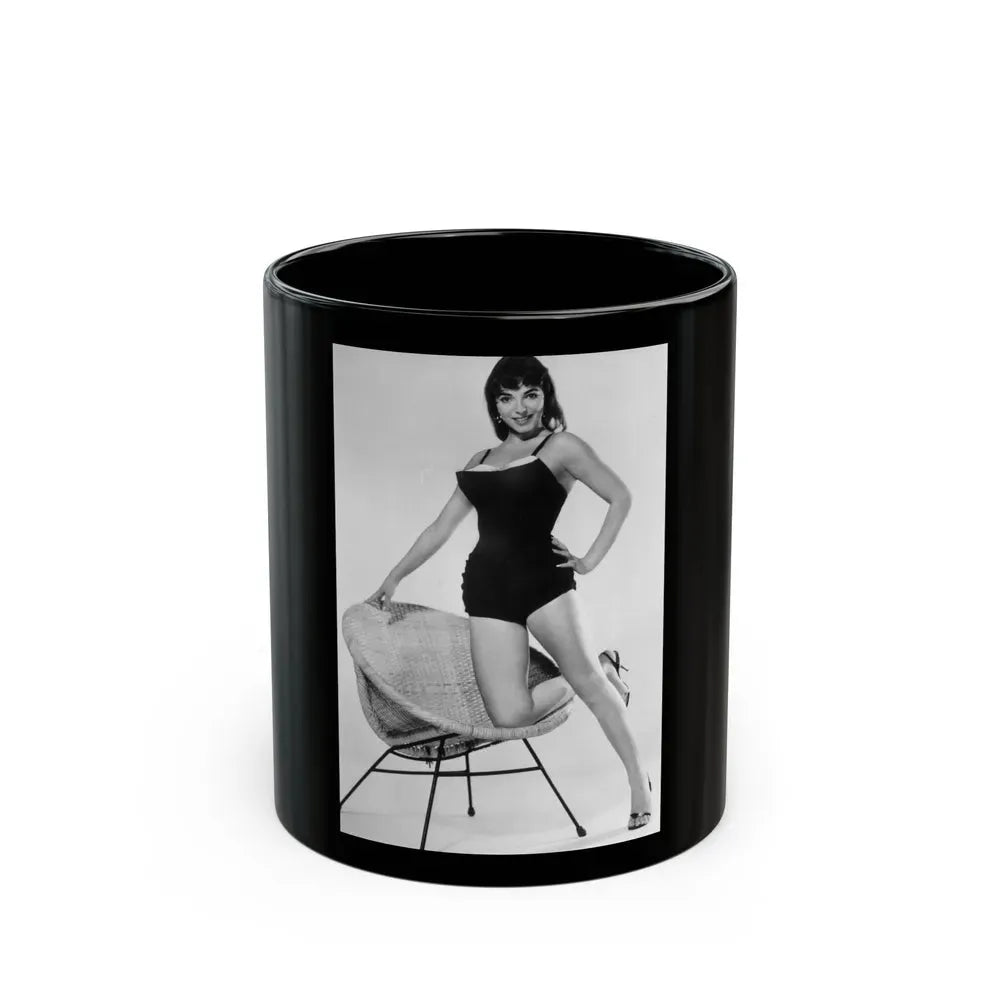 Joan Collins #21 (Vintage Female Icon) Black Coffee Mug 11oz - Go Mug Yourself