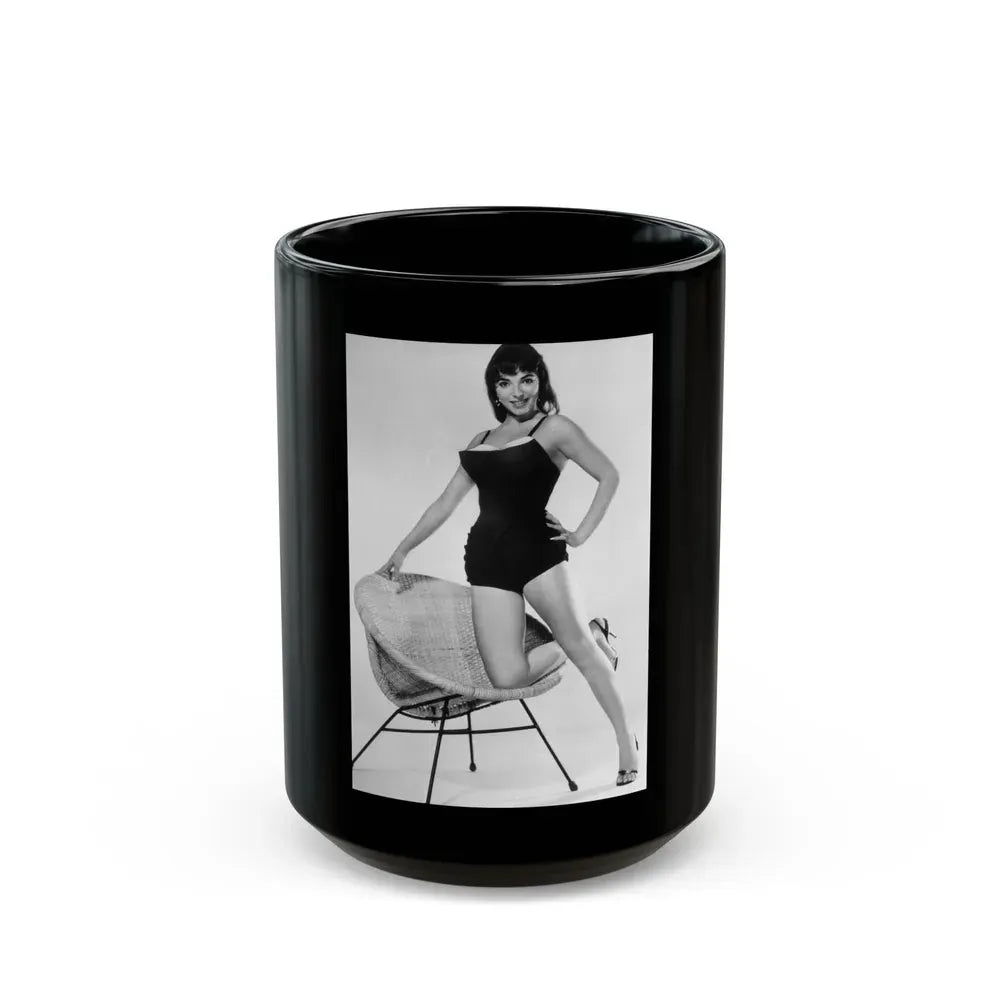 Joan Collins #21 (Vintage Female Icon) Black Coffee Mug 15oz - Go Mug Yourself