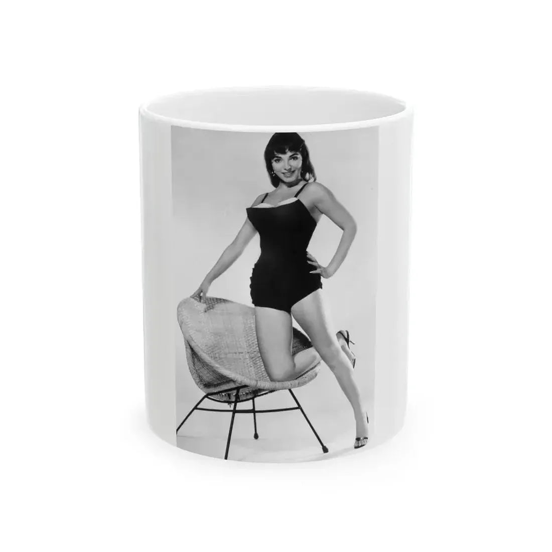 Joan Collins #21 (Vintage Female Icon) White Coffee Mug 11oz - Go Mug Yourself